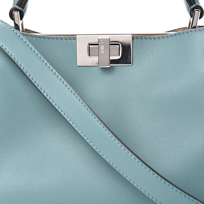 Fendi Vitello Tahiti Burro Bi-Color Medium Peekaboo Iconic Essentially Satchel Pound Sand Nuvola 9 of 11