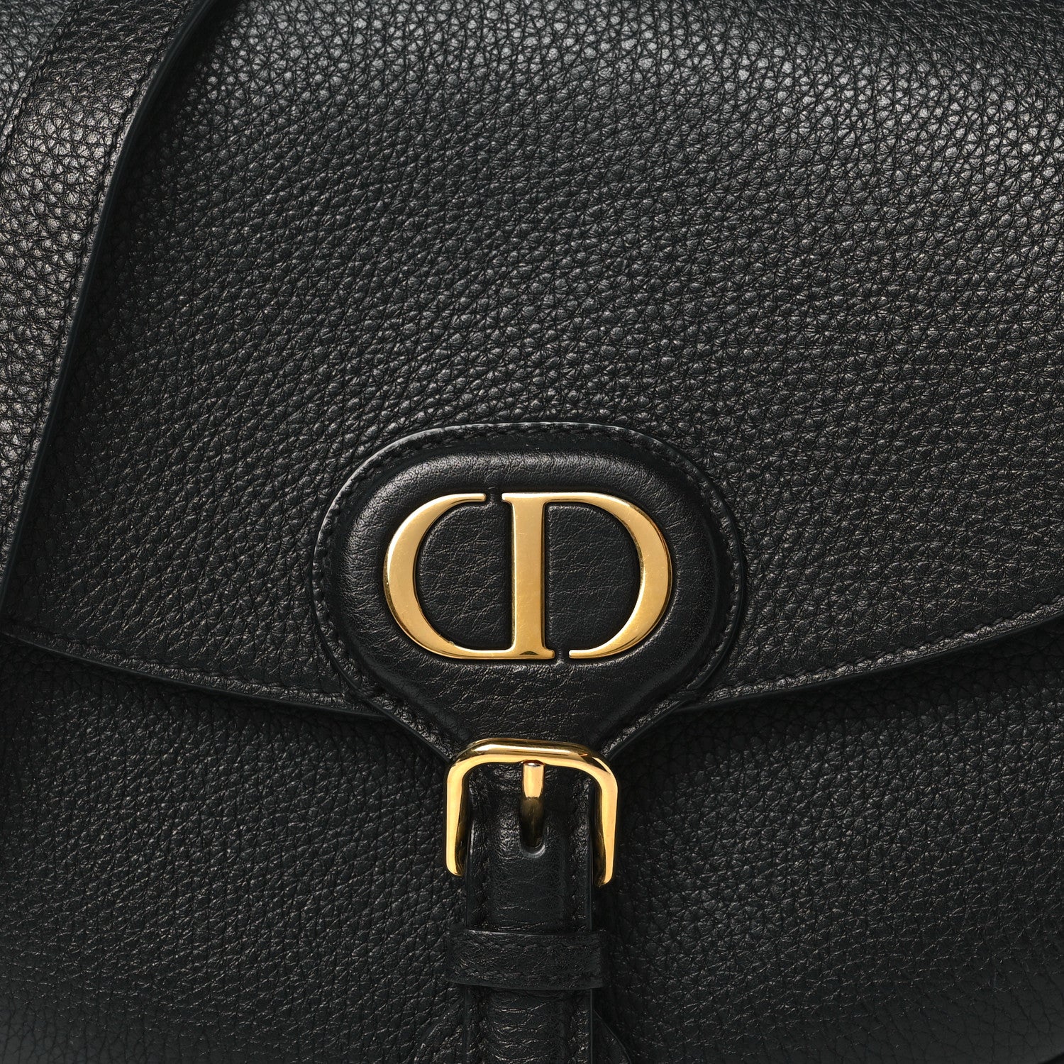 Christian Dior Grained Calfskin Medium Bobby Flap Black 8 of 11