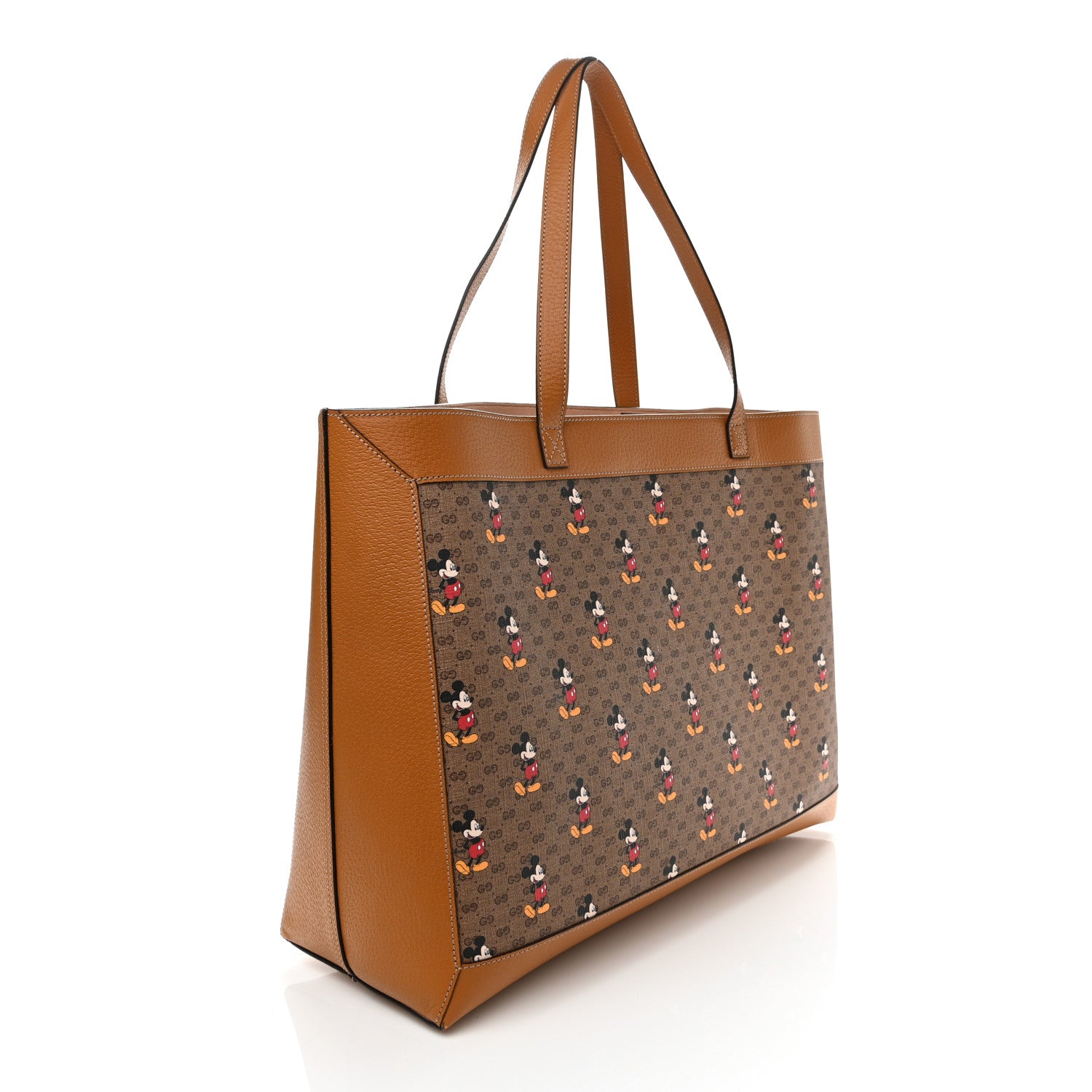 Gucci X DISNEY Mini Vintage GG Supreme Monogram Mickey Mouse Large Shopping Tote Beige Vintage Sun Oil 3 of 11