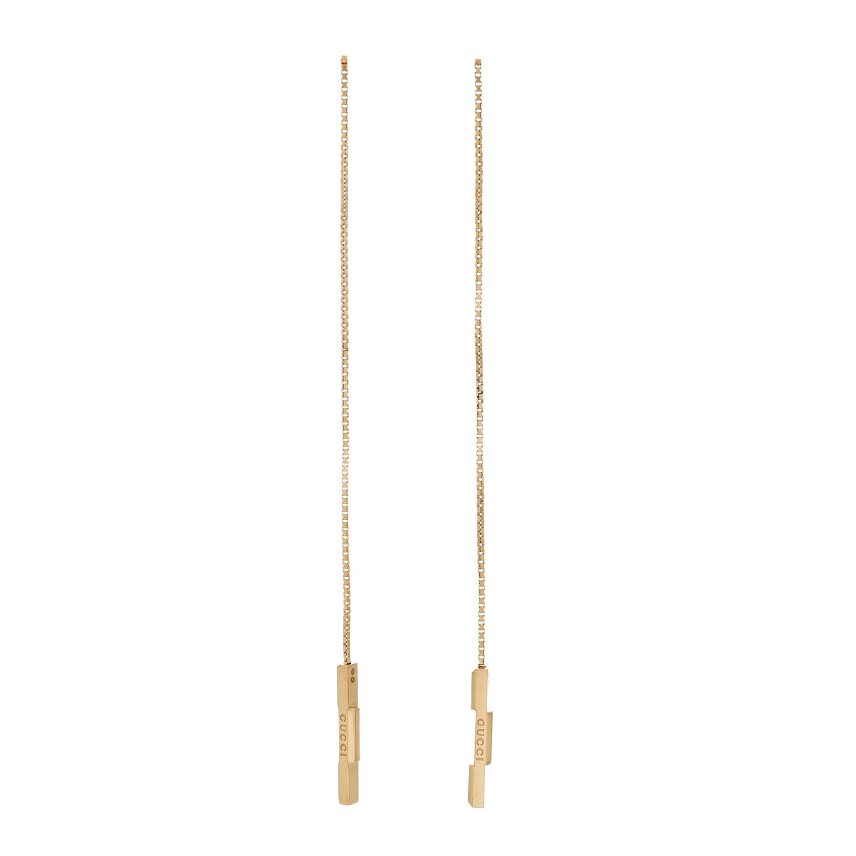 Gucci 18K Yellow Gold Link to Love Chain Earrings 1 of 6