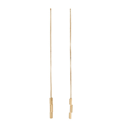 Gucci 18K Yellow Gold Link to Love Chain Earrings 1 of 6