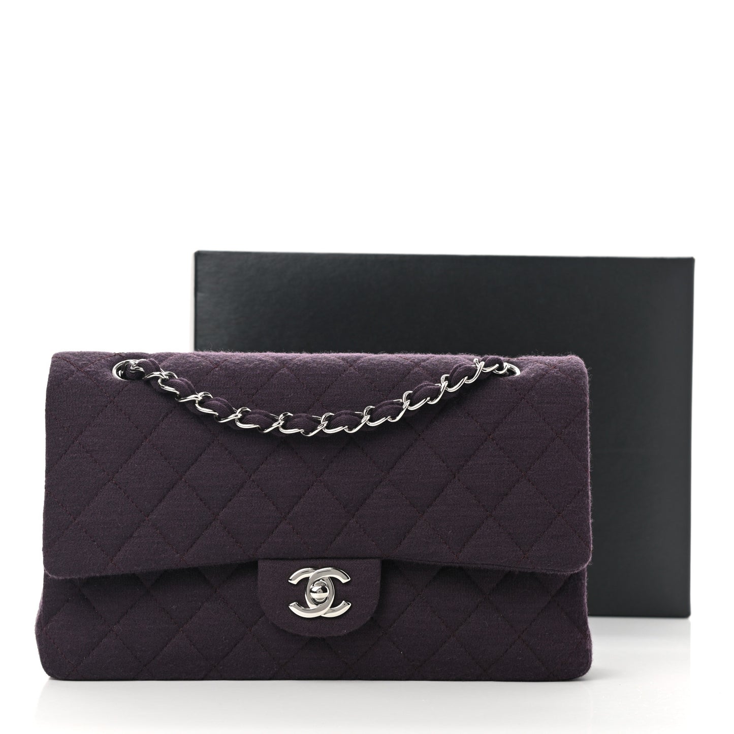 Jersey Quilted Medium Double Flap Purple