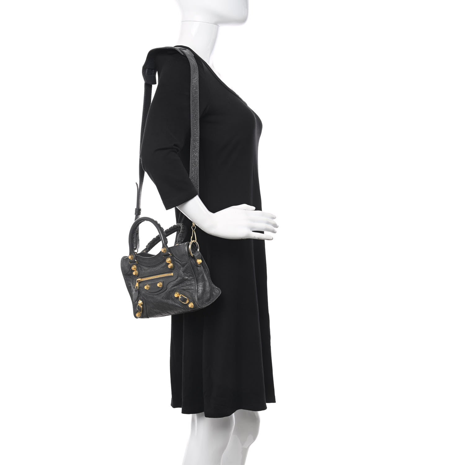 Balenciaga Agneau Giant 12 Gold Hardware Mini City Gris Fossile 2 of 12