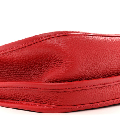 Hermes Taurillon Clemence EVELYNE III PM Rouge Casaque 9 of 14