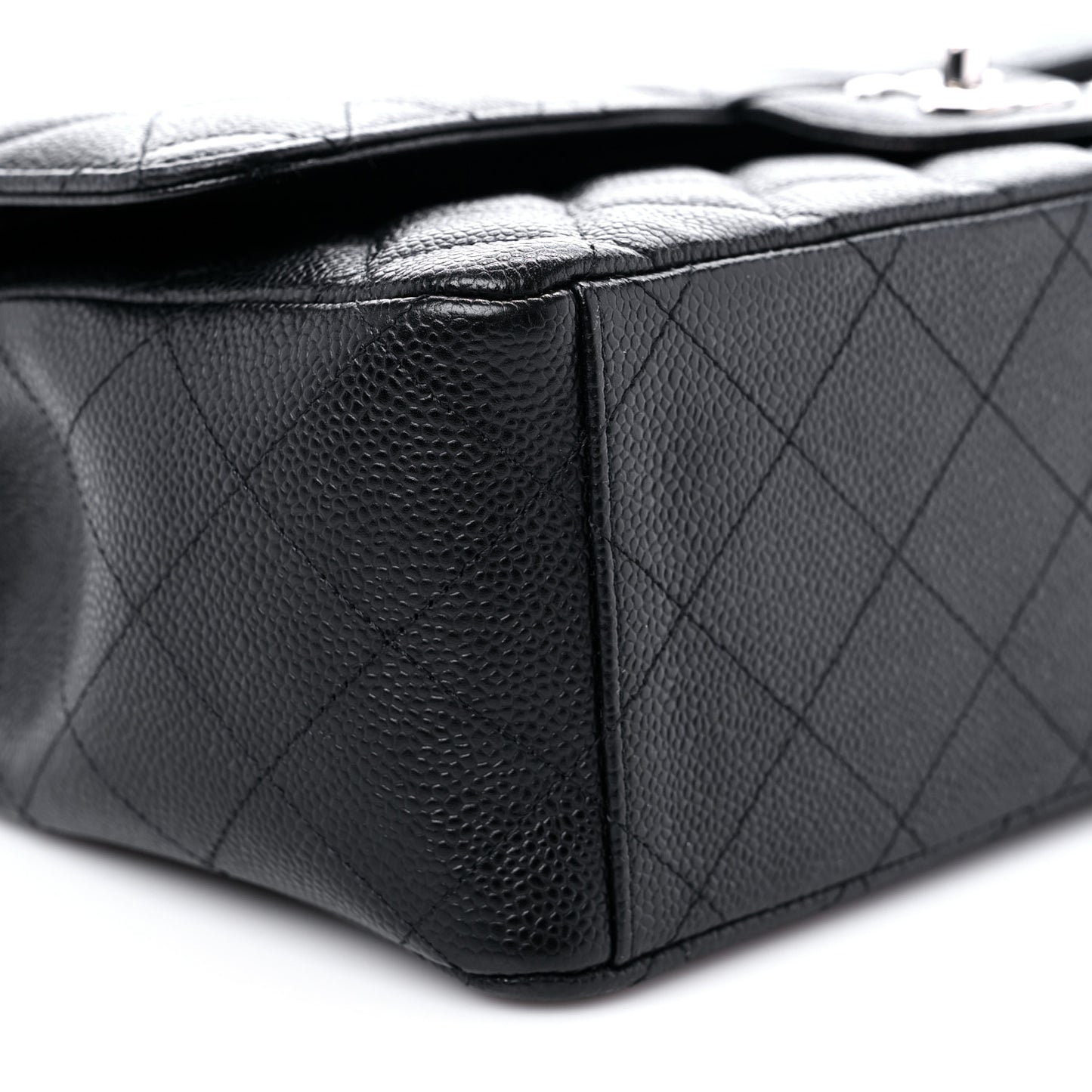 Caviar Quilted Maxi Double Flap Black