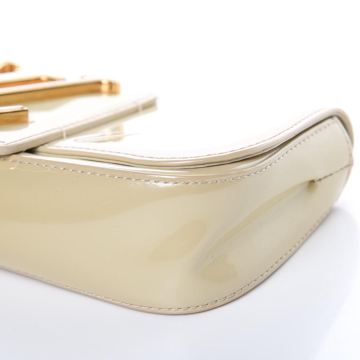 Patent Sobe Clutch Blanc Corail