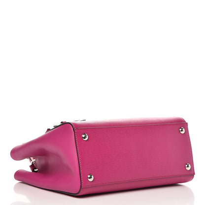 Fendi Vitello Elite Petite 2Jours Tote Magenta 4 of 5