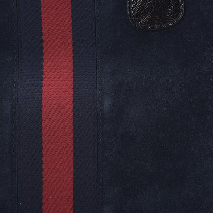 Gucci Suede Patent Ophidia Large Re(Belle) Top Handle Bag Blue Black 15 of 16