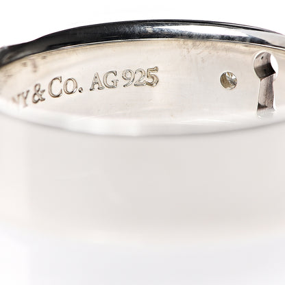 Tiffany Sterling Silver Diamond Locks Ring 56 7.5 4 of 6