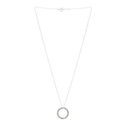 Tiffany Sterling Silver 1837 Circle Pendant Necklace 3 of 4