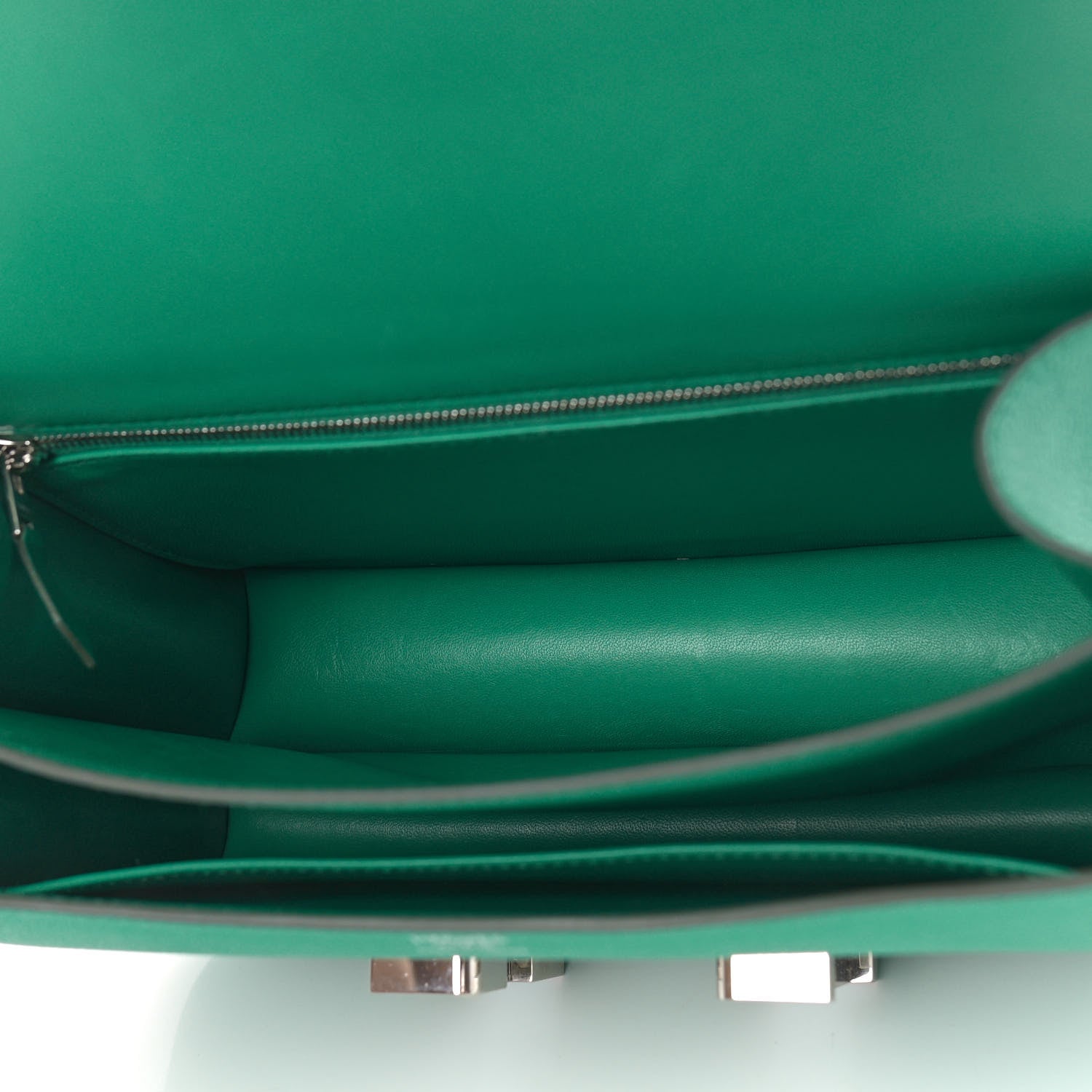 Hermes Epsom Enamel Constance 24 Vert Jade Bleu Brume 5 of 9