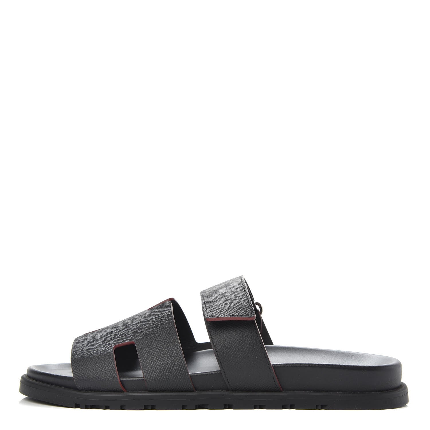 Hermes Epsom Mens Chypre Sandals 43.5 Black 1 of 9
