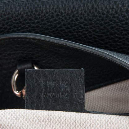 Gucci Pebbled Calfskin Medium Soho Chain Shoulder Bag Black 7 of 7