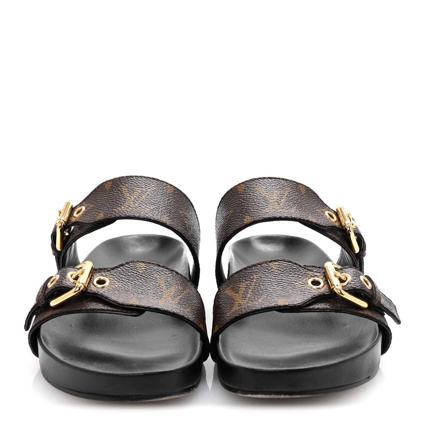 Monogram Bom Dia Mule Sandals 36.5 Black