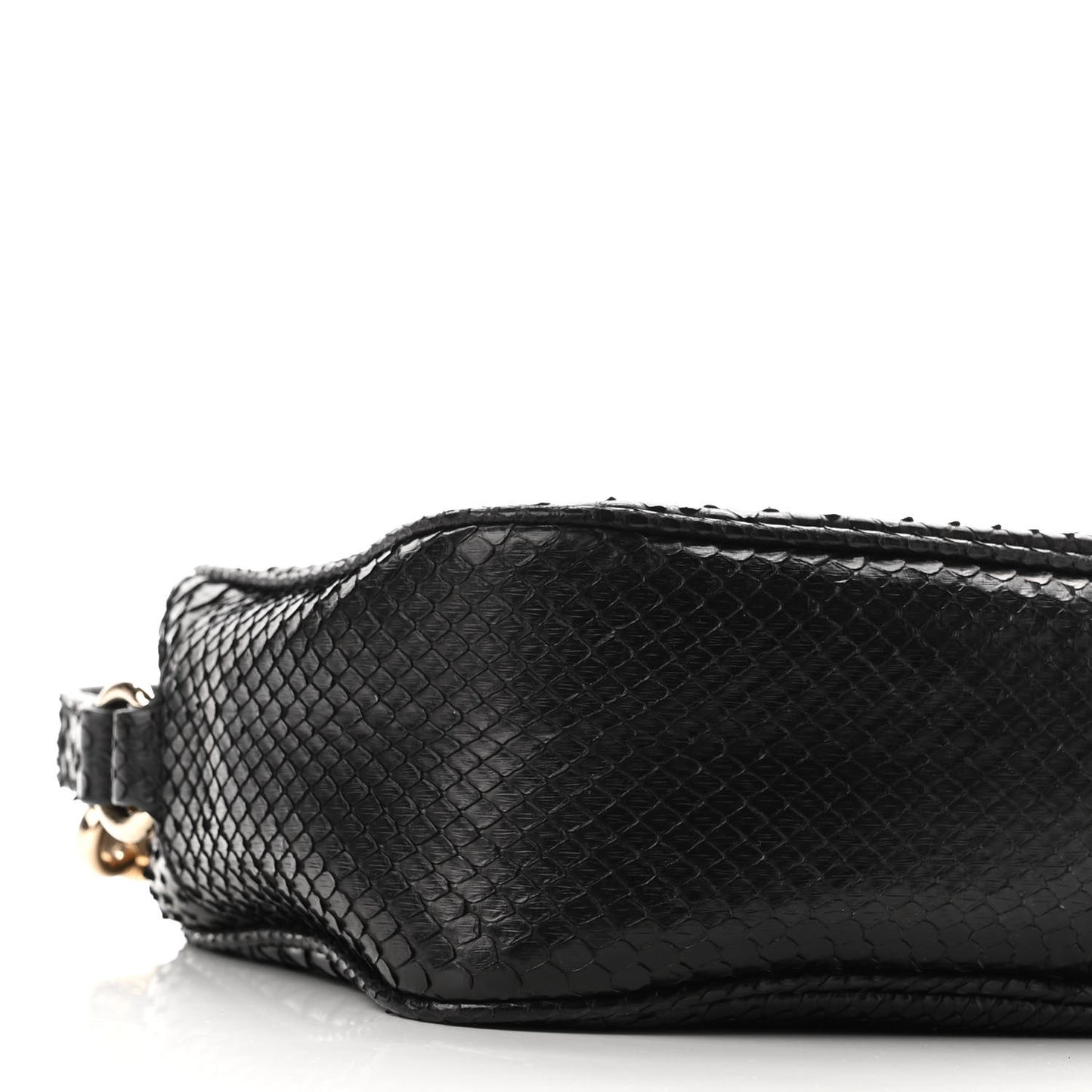 Snakeskin Small Soho Disco Bag Black