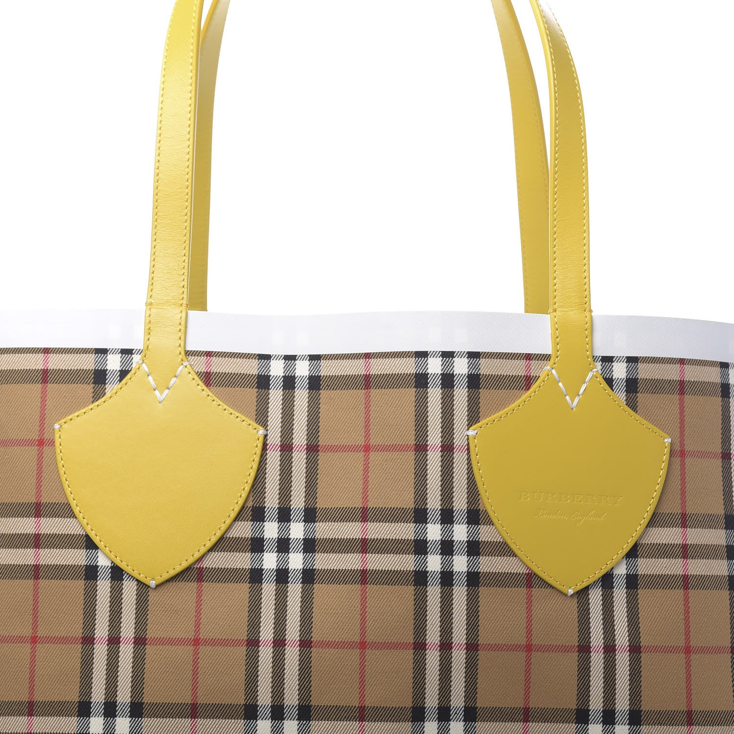 Burberry Vintage Check Large The Giant Reversible Tote Yellow 10 of 15