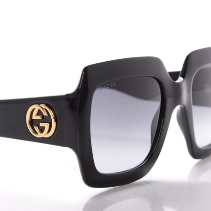 Gucci Acetate Square Frame Sunglasses GG0053S Black 5 of 8