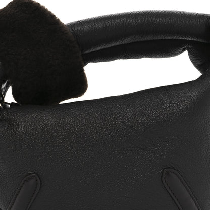 Bottega Veneta Calfskin Shearling Aviator Mini Jodie Dark Brown Fondant 8 of 10