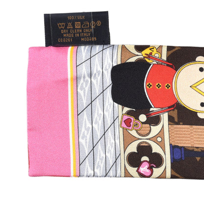 Louis Vuitton Silk Monogram 2021 London Christmas Animation Bandeau Marron 4 of 4