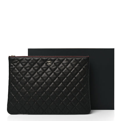 Chanel Caviar Quilted Large Cosmetic Case Black 10 of 10
