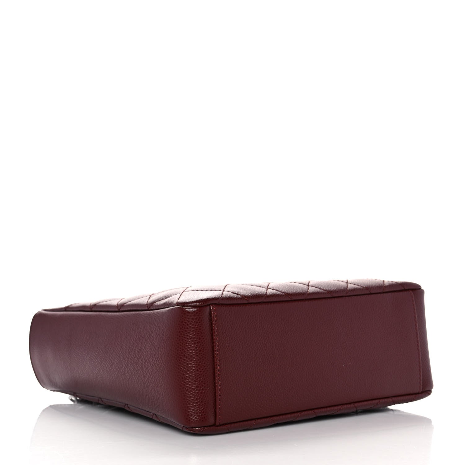 Chanel Caviar Quilted Petit Shopping Tote PST Burgundy 3 of 9