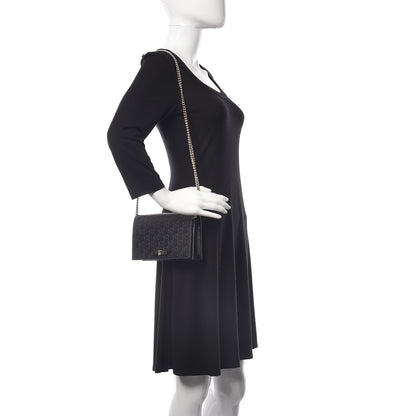 Gucci Guccissima Signature Bowy Chain Wallet Black 2 of 9