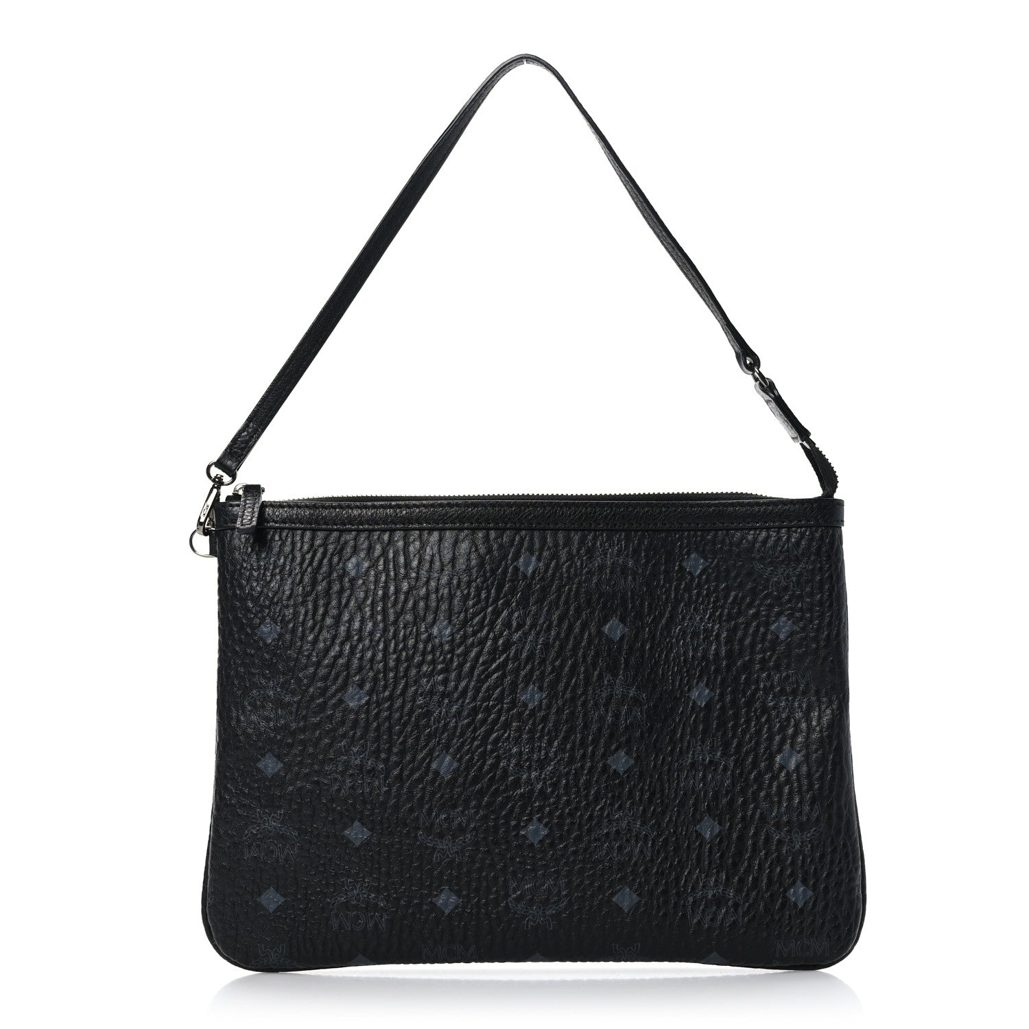 MCM Visetos Liz Shopper Tote Pouch Black 1 of 8