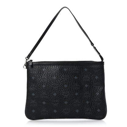 MCM Visetos Liz Shopper Tote Pouch Black 1 of 8