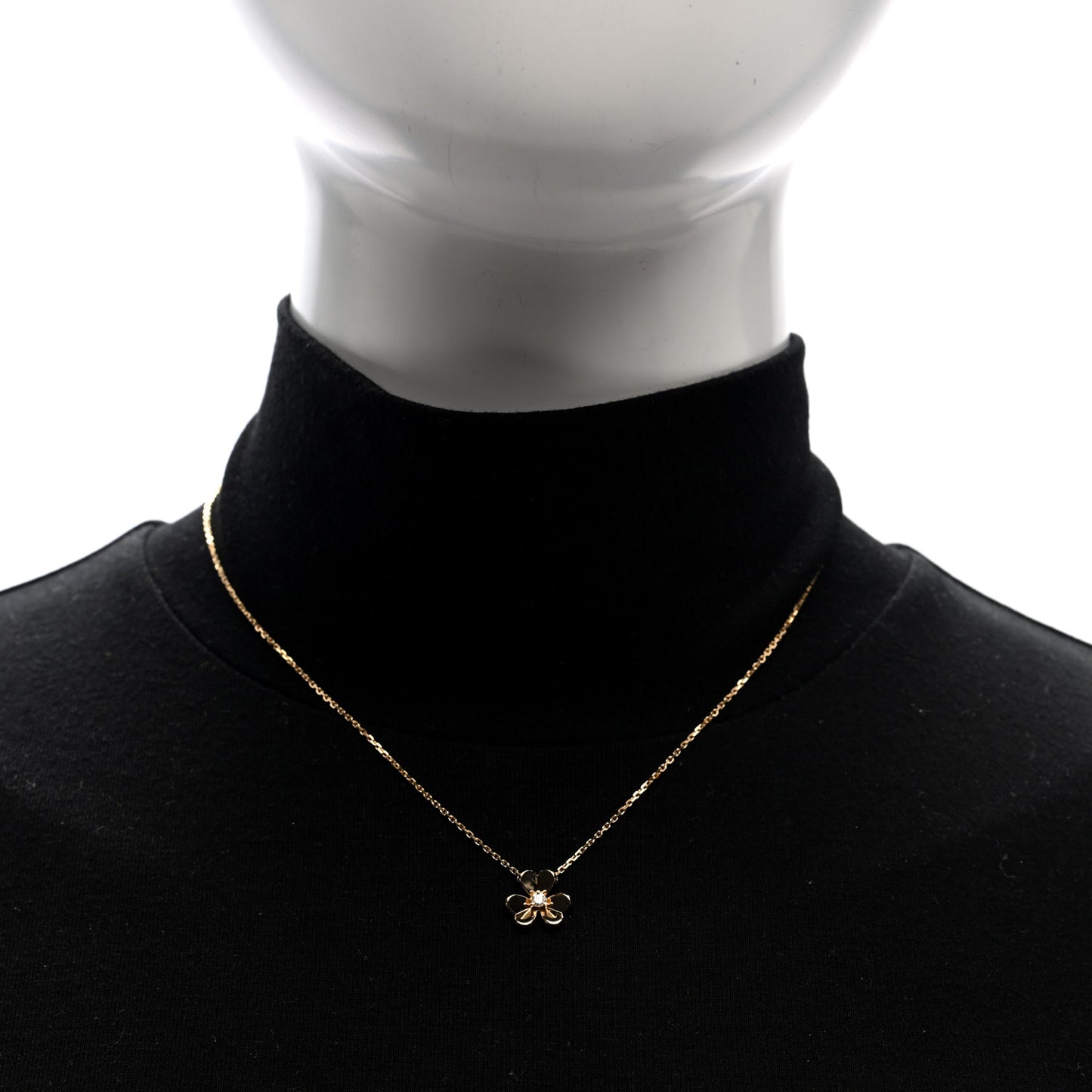 18K Yellow Gold Diamond Mini Frivole Pendant Necklace