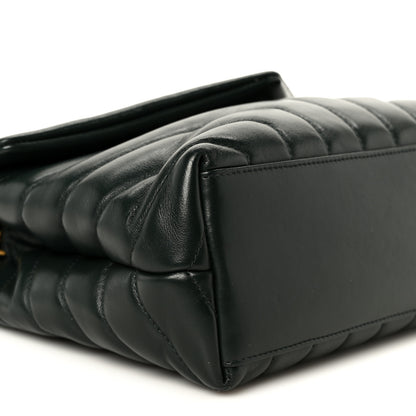 Saint Laurent Calfskin Y Quilted Monogram Small Loulou Chain Satchel Olive 11 of 12