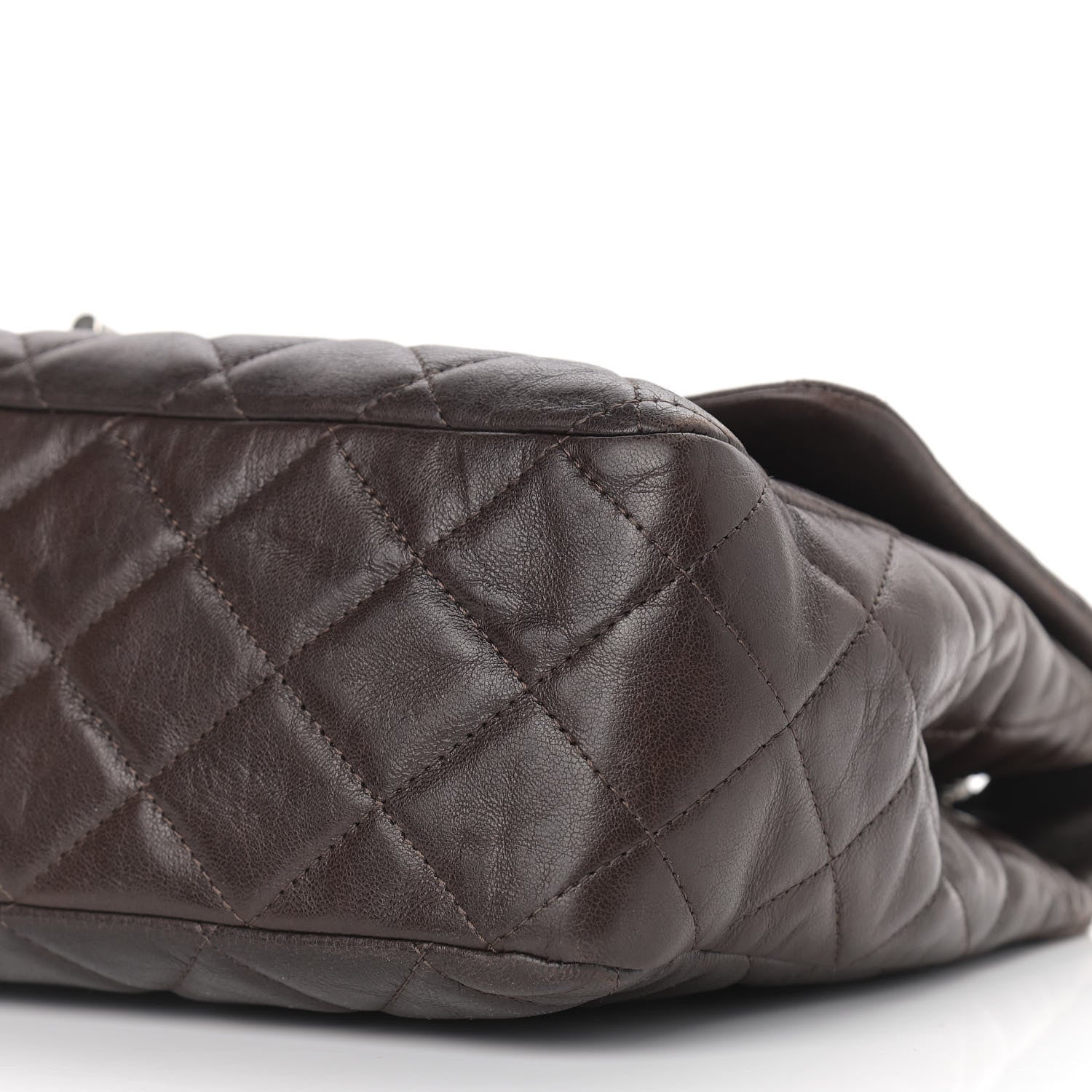 Chanel Washed Lambskin Quilted Jumbo Hybrid Reissue Flap Dark Brown 11 of 11