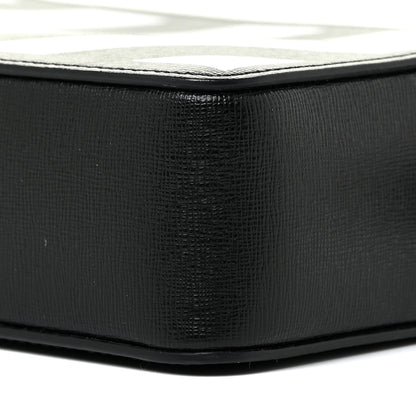 Off-White Saffiano Striped Mini Diag Bag Black White 9 of 11