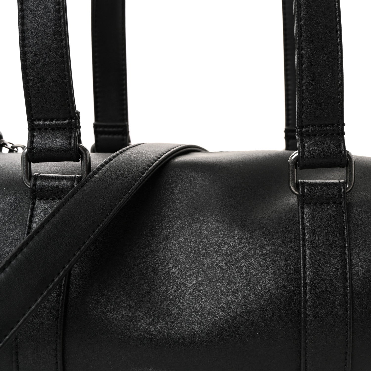 Telfar Vegan Leather Medium Duffle Black 7 of 9