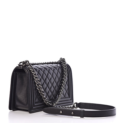 Chanel Lambskin Quilted Medium Boy Flap Black 3 of 10