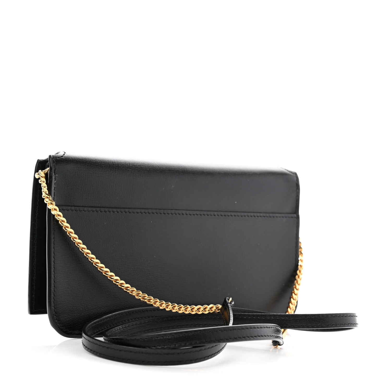 Saint Laurent Smooth Calfskin Monogram Phone Holder Crossbody Black 3 of 11