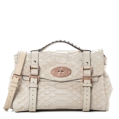 Mulberry Python Embossed Calfskin Medium Alexa White 1 of 19