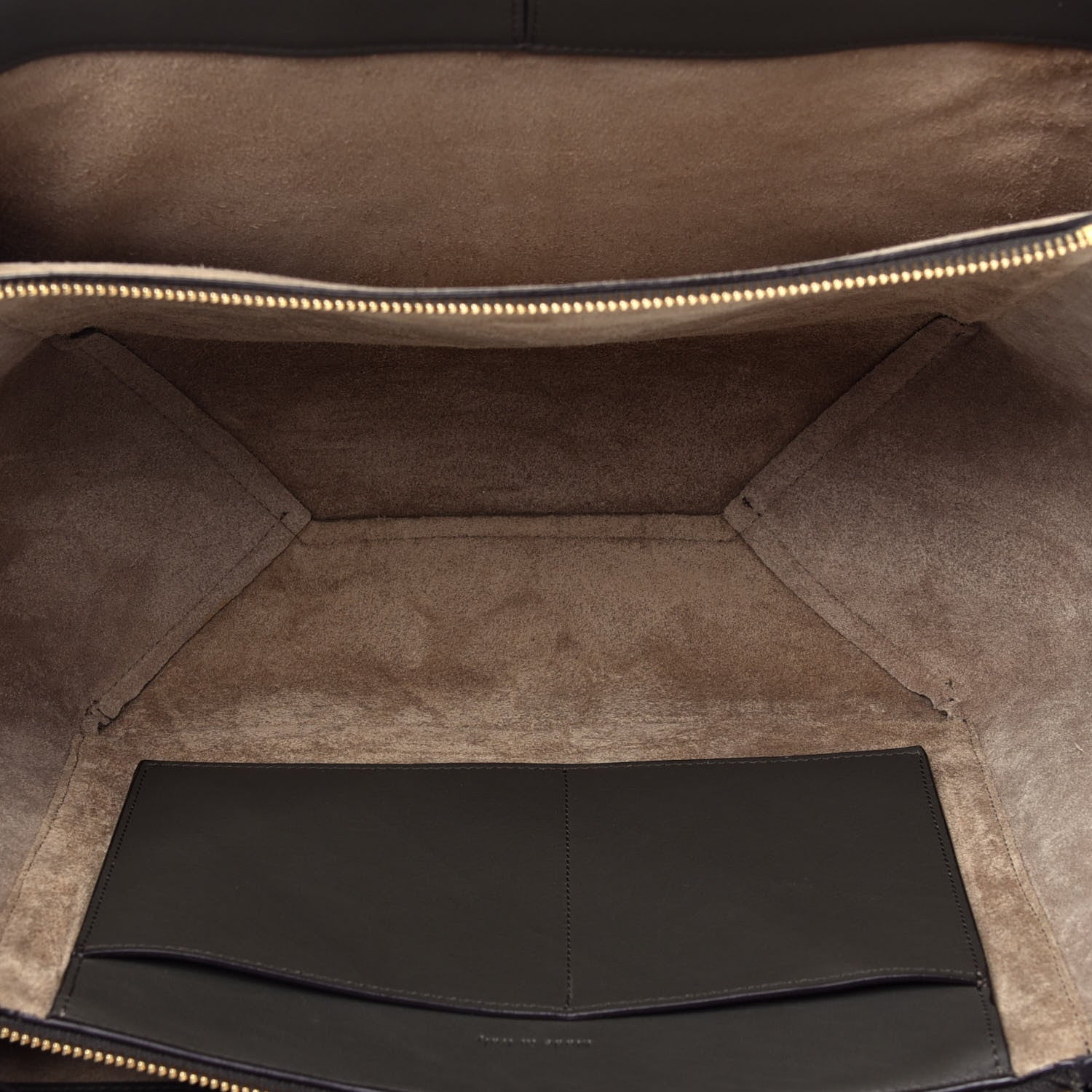 Celine Calfskin Small Tri-Fold Shoulder Bag Anthracite 5 of 10