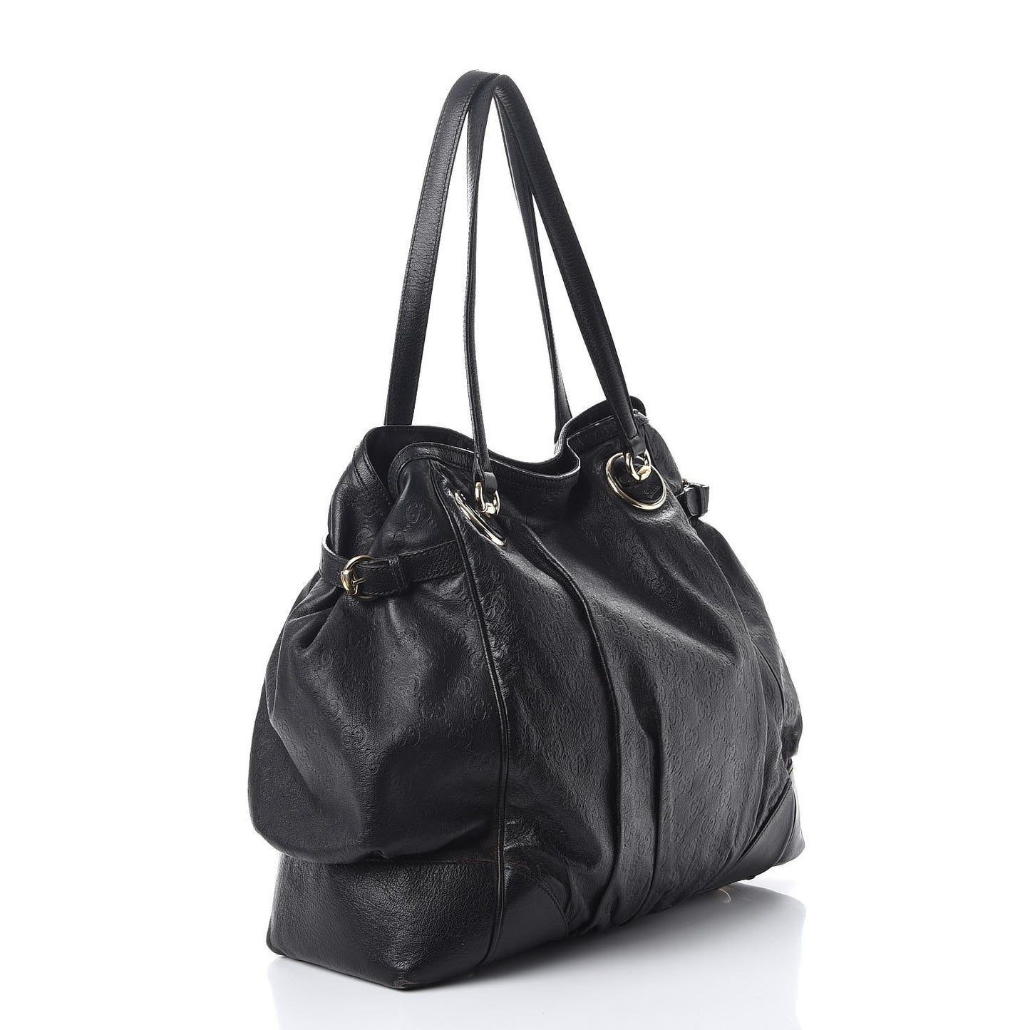 Guccissima Large Full Moon Tote Black