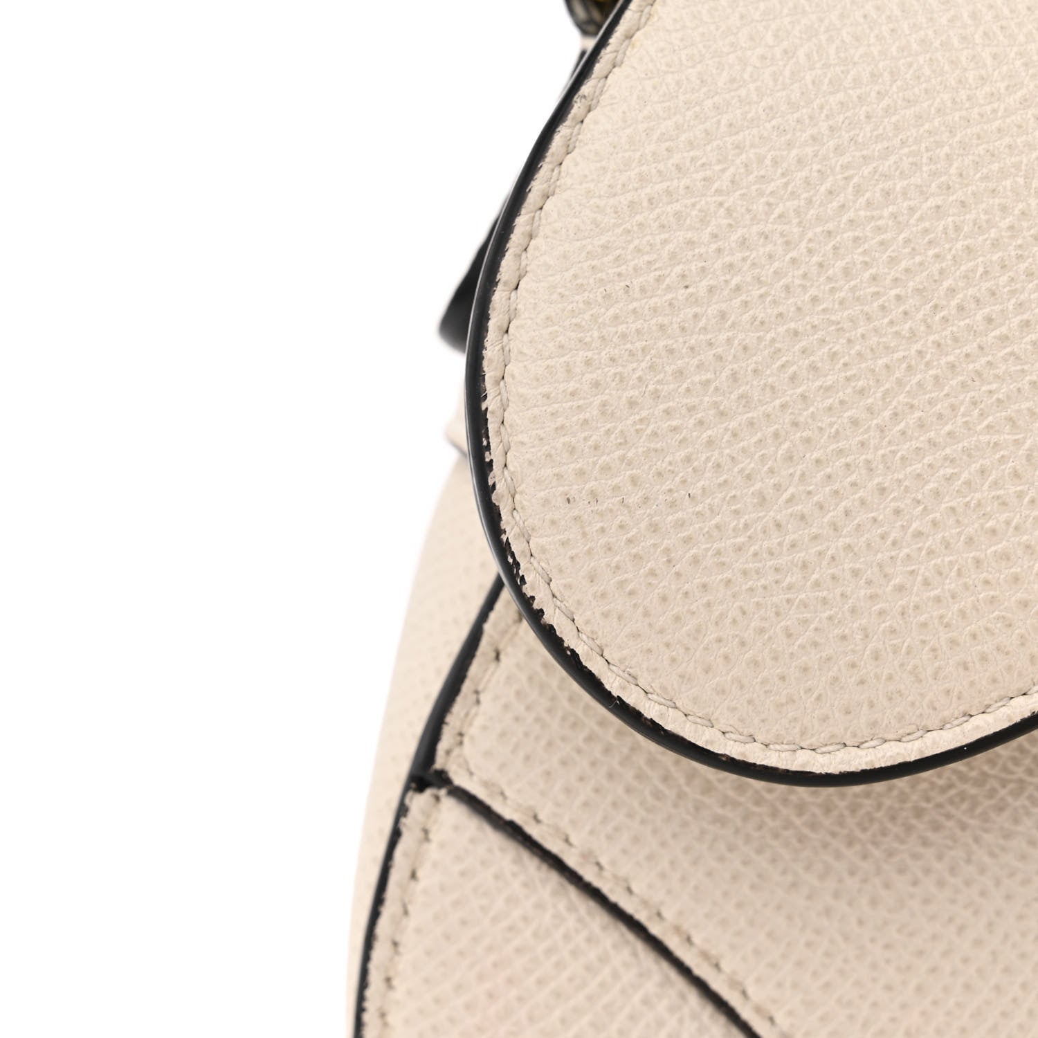 Christian Dior Grained Calfskin Mini Saddle Bag White 12 of 15