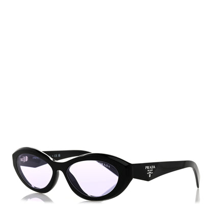 Prada Acetate Oval Sunglasses SPR 26Z Black Purple 1 of 8