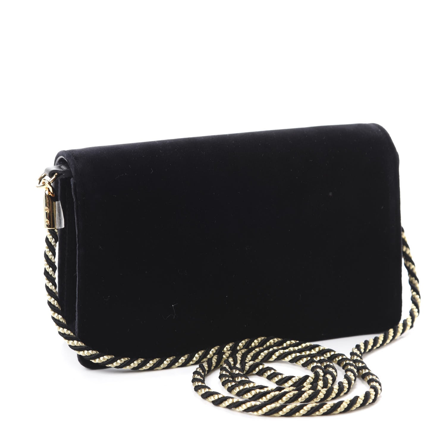 Gucci Velvet Crystal Square G Shoulder Bag Black 3 of 11
