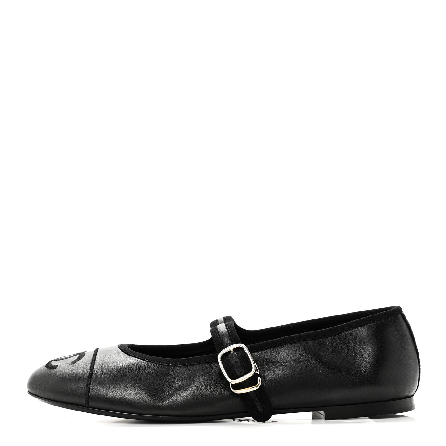 Lambskin Mary Jane Flats 40 Black