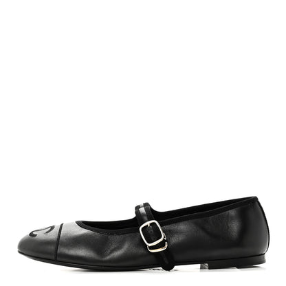 Chanel Lambskin Mary Jane Flats 40 Black 1 of 10