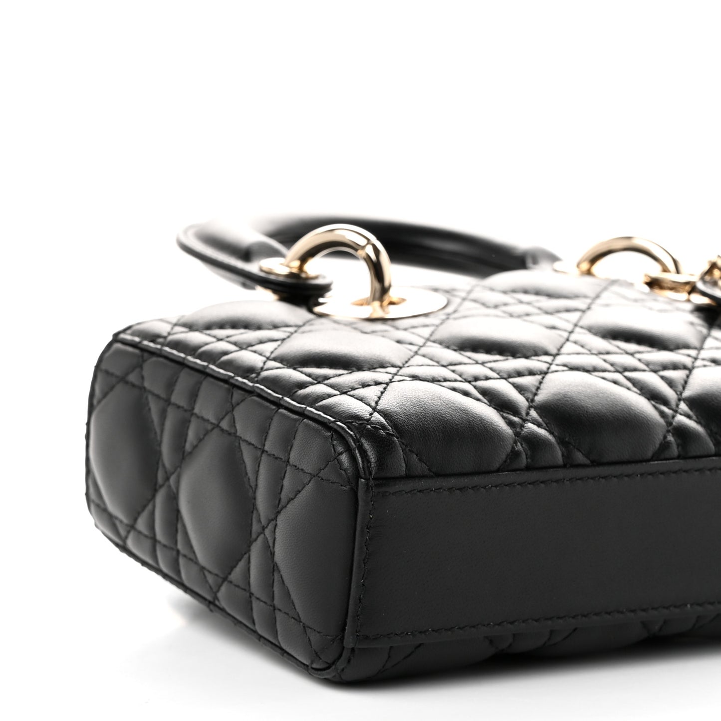 Lambskin Cannage Small Lady D-Joy Black
