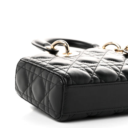 Christian Dior Lambskin Cannage Small Lady D-Joy Black 9 of 12
