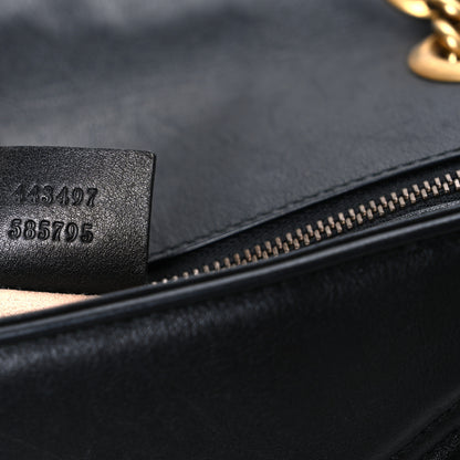 Gucci Calfskin Matelasse Small GG Marmont Shoulder Bag Black 7 of 10