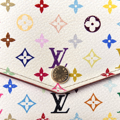 Louis Vuitton Monogram Multicolor Sarah Wallet NM White Litchi 9 of 13