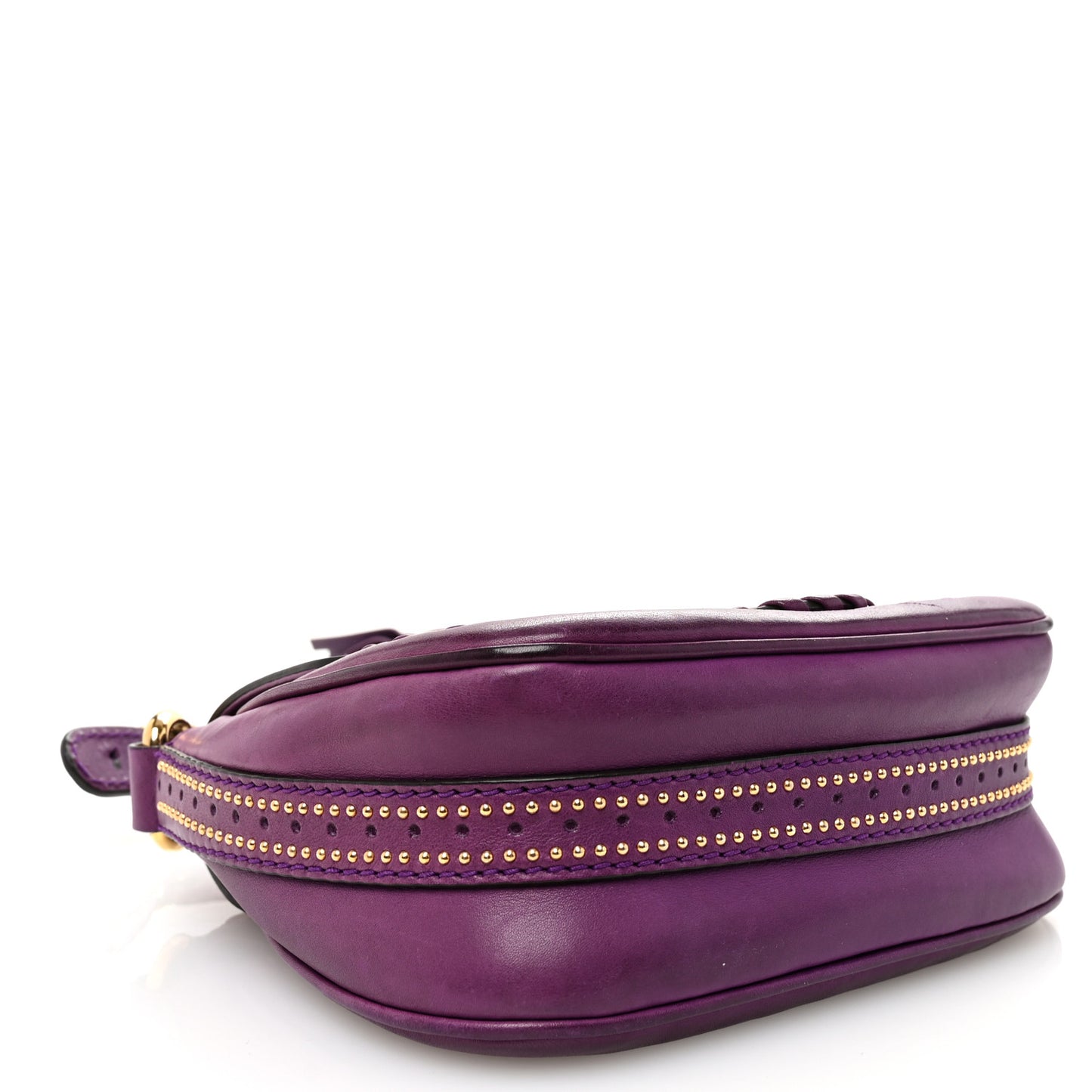 Calfskin Small Snaffle Bit Shoulder Bag Purple