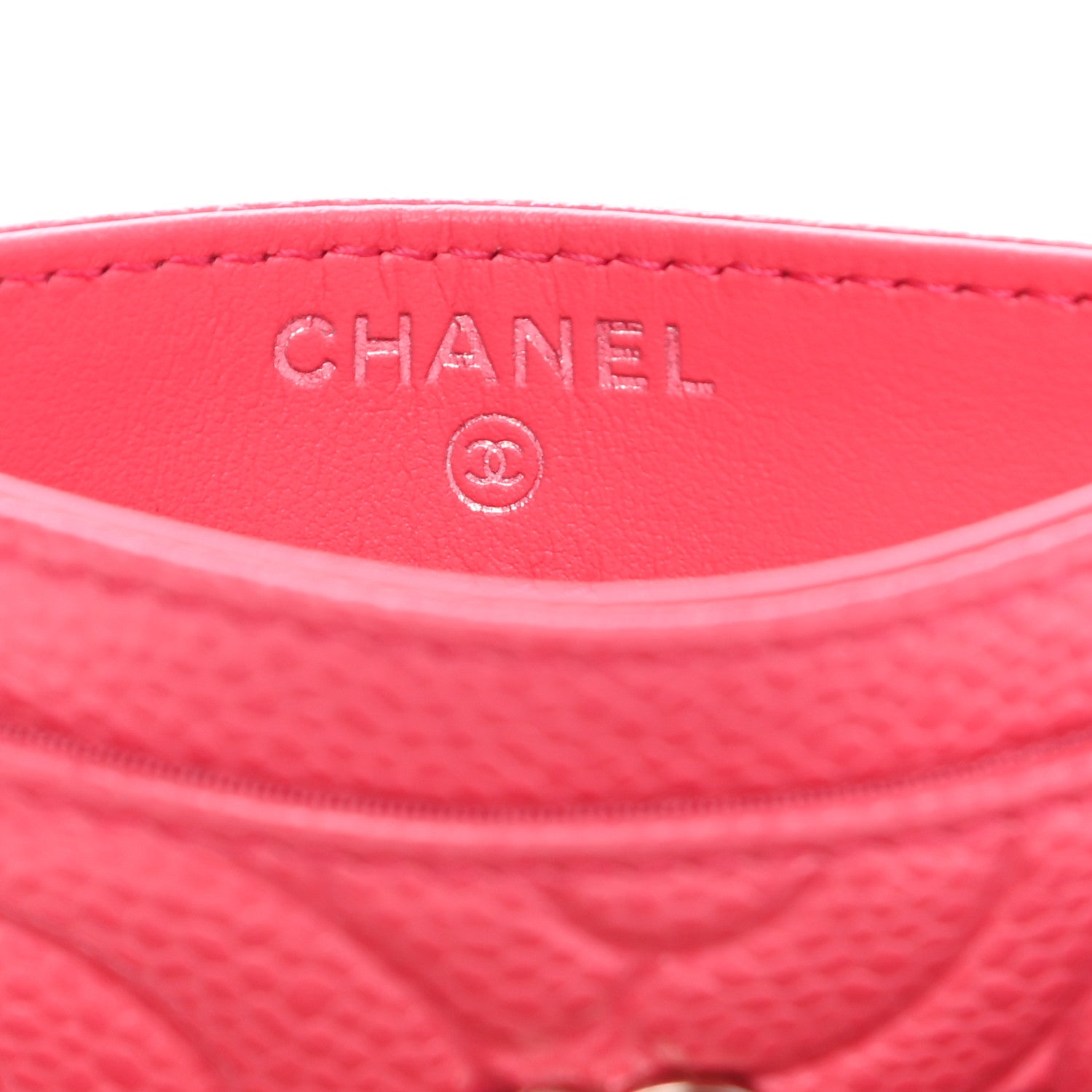 Chanel Caviar Camellia Embossed Card Holder Pink 6 of 9