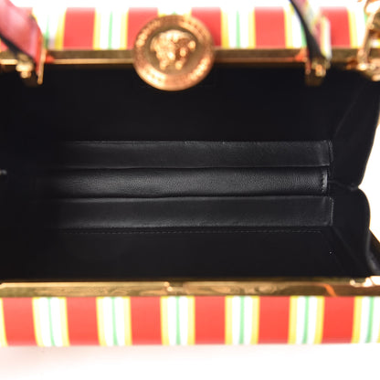 Versace Calfskin Tapestry Print Conglobo Square Shoulder Bag Drgot 5 of 9